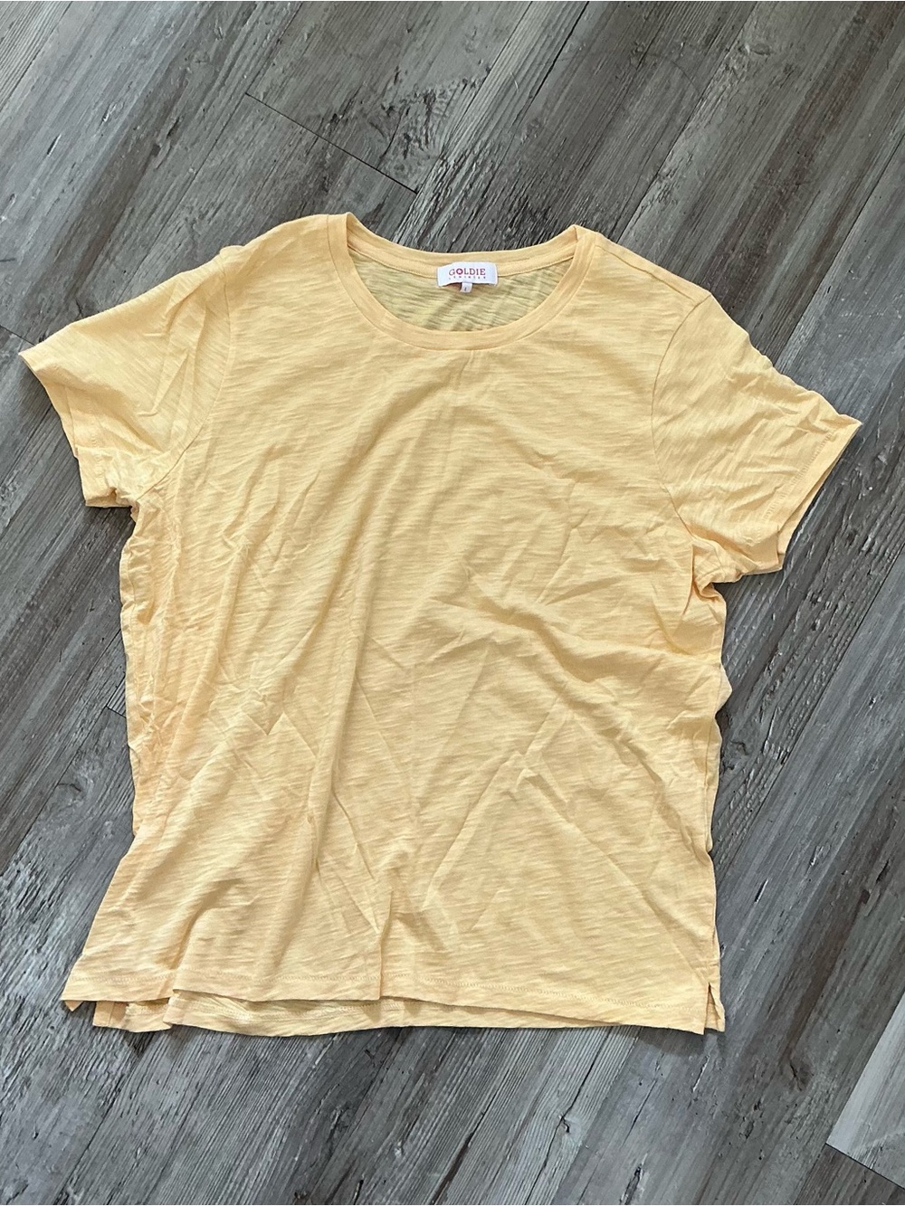 NWOT Goldie Yellow Short Sleeve Crewneck Tee